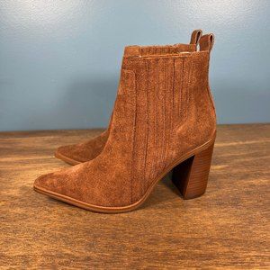 Vince Camuto Weverna Brown Western Ankle Bootie NEW Size 9.5M